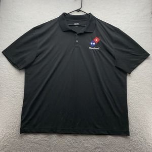 Cintas Domino's Team Member Employee Polo Shirt Mens 3XL XXXL Black Pizza